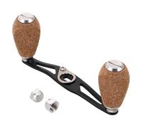 Parliky Manivela Alargada de Carrete de Pesca Curricán, Accesorio 4 Rodamientos de Acero, Manija de Repuesto Plateada para Pesca Señuelos, Compatible para Diestros y Zurdos en Lagos