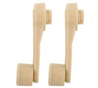 Parliky Manivela para Ventana de Coche 2 Piezas, Manija Manual para Elevalunas, Color Beige Oscuro, Compatible Ventana Delantera y Trasera, Accesorio Automotor Interior Duradero