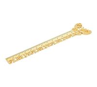 Parliky Marcador Metálico Dorado Diseño de Ala y Hoja de Ginkgo Regla de Costura Creativa de Metal Herramienta Multifuncional para Lectura y Manualidades Material Escolar Práctico