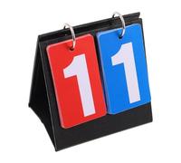 Parliky Marcador Portátil de Papel y Plástico para Juegos de Mesa, Mini Marcador Giratorio Negro para Voleibol y Baloncesto, Tablero de Puntuación Compacto para Uso en Interiores