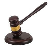 Parliky Martillo Juez de Madera Sólida con Bloque Sonido Juego para Tribunales Abogados y Subastas Elegante Artesanía Resistente