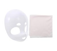 Parliky Máscara de Disfraz de Animal Blanca de Plástico sin Pintar Base para Cabeza de Traje Peludo Accesorio de Cosplay DIY con Venda Suave para Halloween y Fiestas de Disfraces 2