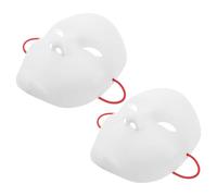 Parliky Máscaras de Mascarada de Pulpa de Papel 2 Piezas, Máscara Completa Pintable para Disfraz Carnaval y Cosplay, Ligera, Reutilizable para Fiestas y Proyectos Artísticos