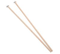 Parliky Mazas de Percusión para Xilófono y Glockenspiel Par de Baquetas Largas con Cabeza Metálica y Mango de Madera Diseño Ovalado Profesional Uso Interpretación Musical Accesorio