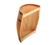 Parliky Media Barrica De Madera De Roble 33 Cm Para Decoración De Pared y Jardín, Adorno Vintage Para Bares y Bodegas, Barril Decorativo Resistente Para Ambiente De Vino