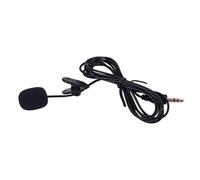 Parliky Micrófono Mini Negro Conector de 3,5 Mm para Ordenador y Tableta, Diseño Plug and Play Esponja Ligera de 10g para Test Vocal y Reportajes