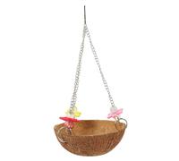 Parliky Nido Colgante de Cáscara de Natural para y Aves Cama de Descanso Segura y Decorativa para Jaula y Jardín Exterior Color Aleatorio Color Aleatorio