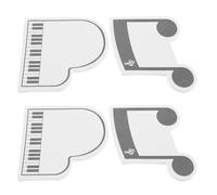 Parliky Notas Adhesivas Autoadhesivas con Diseño de Notas Musicales y Piano, 4 Unidades (2 Piano 2 Música), Papel Adhesivo para Oficina y Escuela, Accesorios Creativos para Fans