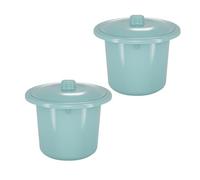 Parliky Orinal y Resistente a Caídas para Niños y Adultos Portátil con Tapa Base Antideslizante 2 Piezas de Plástico Color Aleatorio para Uso en Casa y Viaje