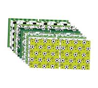 Parliky Papel De Obsequio De Fútbol 24 Piezas Para Niños Estampado Verde y Futbolín, Divertido Para Fiestas Temáticas Infantiles De Cumpleaños y Manualidades Deportivas