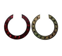 Parliky Pegatinas Autoadhesivas 3D para Orificio de Sonido de Guitarra Acústica Clásica Decoración Roseta en Color Dorado y Rojo Calcomanías Decorativas para Guitarra y Ukelele