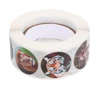 Parliky Pegatinas de Papel Adhesivas de Animales 500 Unidades por Rollo Calcomanías Escolares Decorativas para Manualidades y Recompensa Infantil Adhesivos DIY para Aula y Proyectos