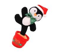 Parliky Peluche Navideño Parlante y Bailarín con Luz Led, 1 Pieza, Diseño Pingüino, 60 Canciones en Inglés, Juguete Musical, Decoración Festiva para Hogar y Fiestas Navideñas