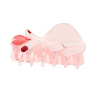 Parliky Pinza de Pelo Acrílica con Forma de Corazón Grande para Mujer Diseño Elegante Rosa Sujeción Fuerte Accesorio Romántico para Día San Valentín y Regalo para Mujeres