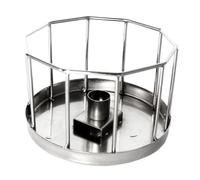 Parliky Plato Automático para Reptiles de Acero Inoxidable Bebedero para Dragón Barbudo y Diseño Seguro y Resistente Pequeño Plateado para Tortugas y Anfibios