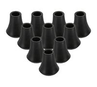 Parliky Protectores de Patas para Bombo de Goma Negra Antideslizante, Juego de 10 Piezas para Soporte Estable y Protección del Suelo en Batería
