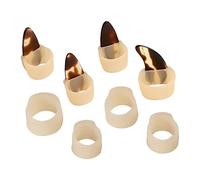 Parliky Protectores De Uñas De Silicona Para Guzheng Ajustables, Tamaño Mediano Para Edades 8-16 Años, Color Piel, 8 Piezas Para Mano Derecha 4 Uñas Adicionales, Accesorios Para Tocar Guzheng