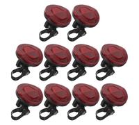 Parliky Reflectores para Bicicleta de Montaña 10 Piezas Redondos de Seguridad Color Rojo para Ciclismo Nocturno Accesorios Reflectantes para Manillar y Poste de Asiento