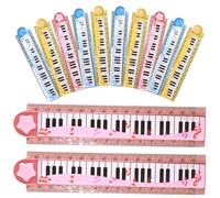Parliky Regla Plegable para 30 Cm Diseño Geométrico de Piano, Regla Recta Portátil de Plástico, Paquete de 20 Piezas de Colores Aleatorios, Adecuado para Estudiantes y Uso Color Aleatorio
