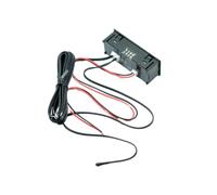 Parliky Reloj Termómetro Digital para Coche con Pantalla LED Azul Medición Dual de Temperatura Interior y Exterior Módulo Electrónico Multifunción con Succión para Vehículos y Acuarios