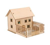 Parliky Rompecabezas 3D Modelo de Cabaña de Madera Rústica Preensamblada para Adultos, Mini Casa Artesanal de Bricolaje en Madera Natural, Kit de Construcción y Decoración de Escritorio