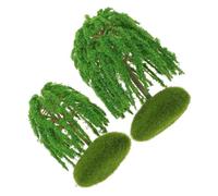 Parliky Set de 6 Mini Árboles de Sauce Artificiales para Maquetas Decoración de Paisajes en Miniatura Altura 8 CM y 10 CM Plástico Resistente para Dioramas Trenes y Maquetas