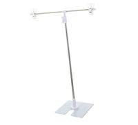 Parliky Soporte de Forma de T para Mesa Mini Soporte Portátil de Acero Inoxidable y Plástico Ajustable para Fotografía de Productos Joyas Cosméticos Alimentos Sesiones de Fotos Escritorio