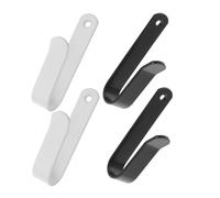 Parliky Soporte de Pared para Snowboard 4 Piezas, Gancho Metálico Resistente en Negro y Blanco, Organizador de Almacenamiento para Tablas de Esquí y Monopatines, Adecuado para Garaje