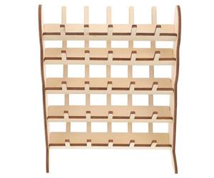 Parliky Soporte para hilo de madera, organizador de carretes, 8 ranuras, almacenamiento de hilo de coser, porta hilo doméstico, costura y bordado, 8.07 x 6.29 x 2.95 pulgadas