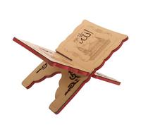 Parliky Soporte para Libros Sagrado de Madera Tallada Robusto Soporte de Escritorio para Quran Biblia Libros de Recetas y Cómics con Estante Espacioso para Lectura Cómoda