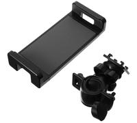 Parliky Soporte para Tableta para Bicicleta Estática Sujeción Fuerte | Montaje en Equipo Manillar, Diseño, Ancho de Pinza 12-24cm, Plástico Negro