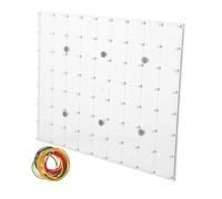 Parliky Tablero Magnético para Enseñar Clavos Geoplano para Juguete para El Aula Rompecabezas para Juguete Manipulativo De Matemáticas Tablero Perforado Magnético Montessori