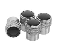 Parliky Tapones de Válvula para Neumáticos de Automóvil 4 Piezas, Aleación de Aluminio Plateada, Tapas Metálicas Aplicables Resistentes al Agua y Polvo para Coches, Motos,