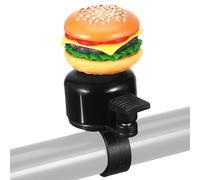 Parliky Timbre para Bicicleta de Hierro Diseño de Hamburguesa Timbre para Manillar Infantil y Adulto Accesorio para Bicicleta y Patinete Sonido Claro y Fácil Instalación