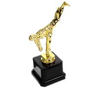 Parliky Trofeo de Premio para Celebración de Fiesta de Movimientos Marciales Trofeo de Competición Infantil Pequeño en Color Dorado Diseño de Alta Patada Decoración para Ceremonia y