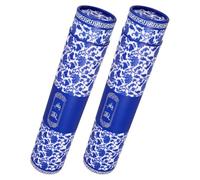 Parliky Tubo de Almacenamiento Telescópico Ajustable para Obras de Arte y Carteles, 2 Unidades, Caja Cilíndrica de Cartón Diseño Tradicional de Porcelana Azul, Adecuado para Envío