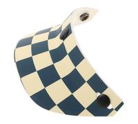 Parliky Visera Protectora para Casco de Motocicleta Retro Borde Ajustable de Tres Hebillas Visera del Casco Azul y Blanco a Cuadros Protección Solar UV para Uso Exterior