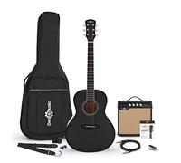 Parlour Left Handed Electro Acoustic Guitar Black 15W Acoustic Amp & Accessory Pack