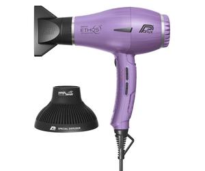 Parlux Ethos® Pack con diffusore Magic Sense, Asciugacapelli Digitale Professionale con Ioni negativi, Cavo girevole brevettato, Potente e Leggero, Lilla