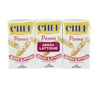 Parmalat Chef Panna Senza Lattosio Crema de cocina sin lactosa sin gluten (3 x 125 ml) Salsa para cocinar