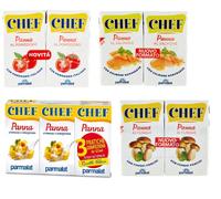 Parmalat Panna Chef - Paquete de prueba de crema de cocina (3 champiñones y salmón, 3 x (2 x 125 ml), 1 x (3 x 125 ml)