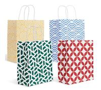 Parmedu Conjunto de Papel Regalo Colores Variados: 24 Bolsas de Regalo con Asas en Tamaño óptimo 21,5*10*26CM, Bolsas para llevar Engrosadas para Navidad, Festivales, Cumpleaños, Fiestas, Bodas, etc.