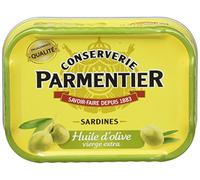 Parmentier Sardinas de aceite de oliva virgen extra, 135 g, paquete de 8