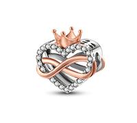 Parmuz 925 Amuleto de plata esterlina para pulsera Collar para mujeres Cuelga Amor Corazón Trébol Pareja Viaje Charm Cuentas Colgantes DIY Joyería Regalo