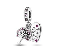 Parmuz Abalorio de plata de ley 925 para pulsera, collar, colgante, amor, mamá, viaje al océano, mariposa, fiesta, cumpleaños, colgantes, joyería DIY, regalo para mujeres