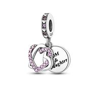 Parmuz Abalorio de plata de ley 925 para pulsera, collar, colgante, amor, mamá, viaje al océano, mariposa, fiesta, cumpleaños, colgantes, joyería DIY, regalo para mujeres