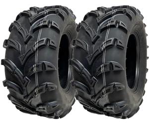 Parnells - 2 Juegos de Neumáticos para Quad ATV sin Cámara, 25x10-12 - 6 Capas, Diámetro 630 mm, Ancho 253, 190 kg, 100 Km/H - Apto para uso Dentro y fuera de la Carretera