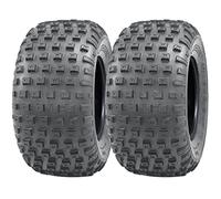 Parnells - 2 Juegos de Neumáticos sin Cámara para Atv, 145/70-6 - 50 cc 90 cc 110 cc, 2 Capas P319 Wanda, Diámetro 355 mm, 140 mm de Ancho, 75 kg - Marca E, Legal en Carretera