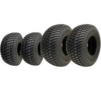 Parnells, 4 Juegos de Neumáticos para Cortacésped sin Cámara, 2 Piezas 20x10.00-8 y 15x6.00-6, Diámetro 500 mm y 369 mm, 236 mm y 160 mm Ancho, 540 kg y 259 kg, 4 Capas Wanda P332, Delantero Trasero