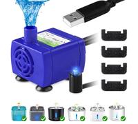 Parner Bomba para fuente de agua para gato, bomba de agua de acero inoxidable, fuente LED, compatible con motor para mascotas
